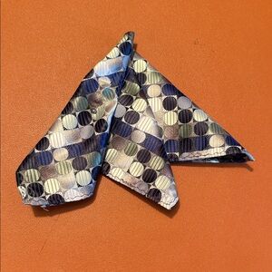 Pocket Square in Blue Geometric Dot Pattern